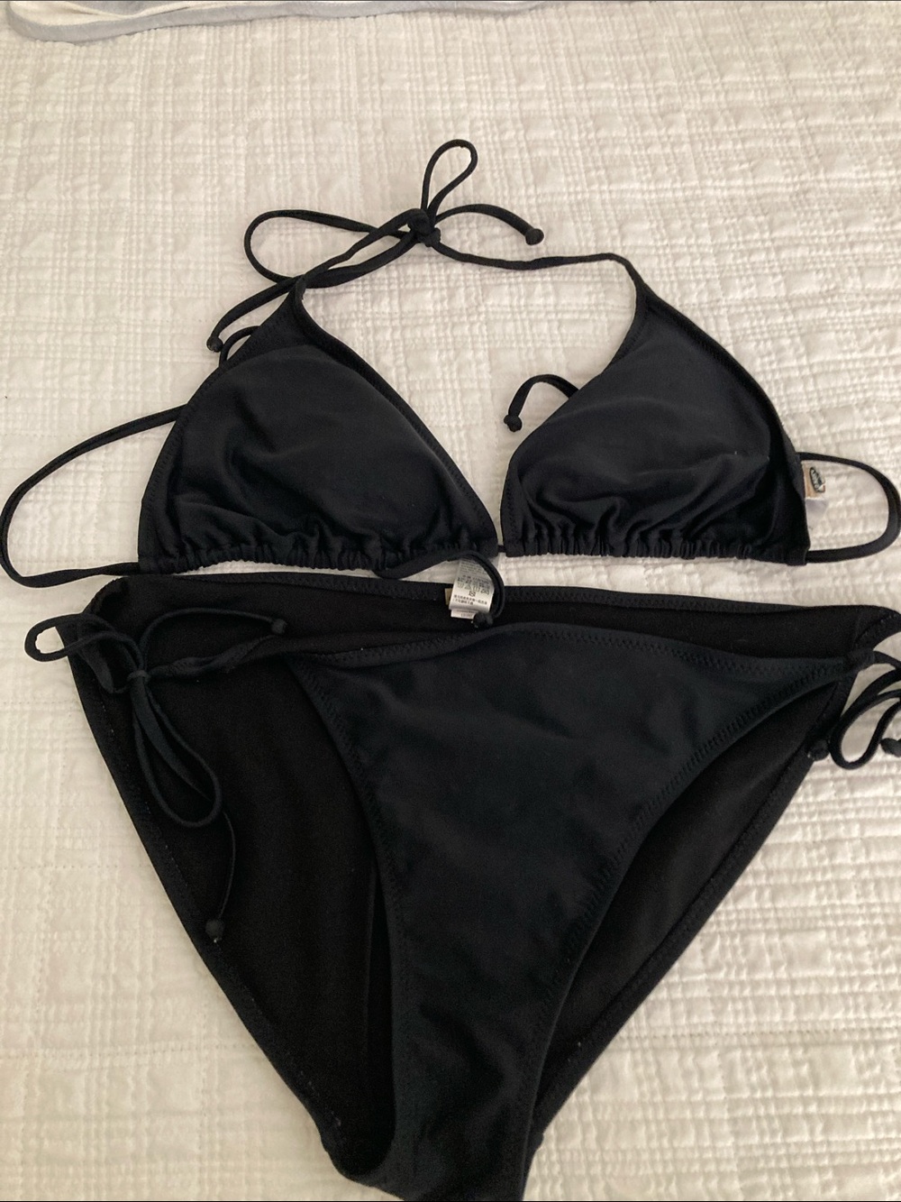 Old Navy Black String Triangle Bikini Set